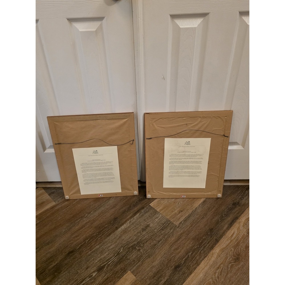 VTG Bombay Company‎ Stephanie Hoppen Victorian Boot Prints Framed Pair Wall Art - Picture 6 of 10